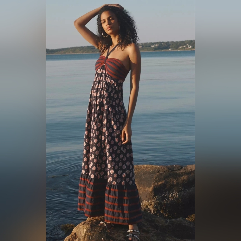Anthropologie Zosime Halter Maxi Dress Size 10